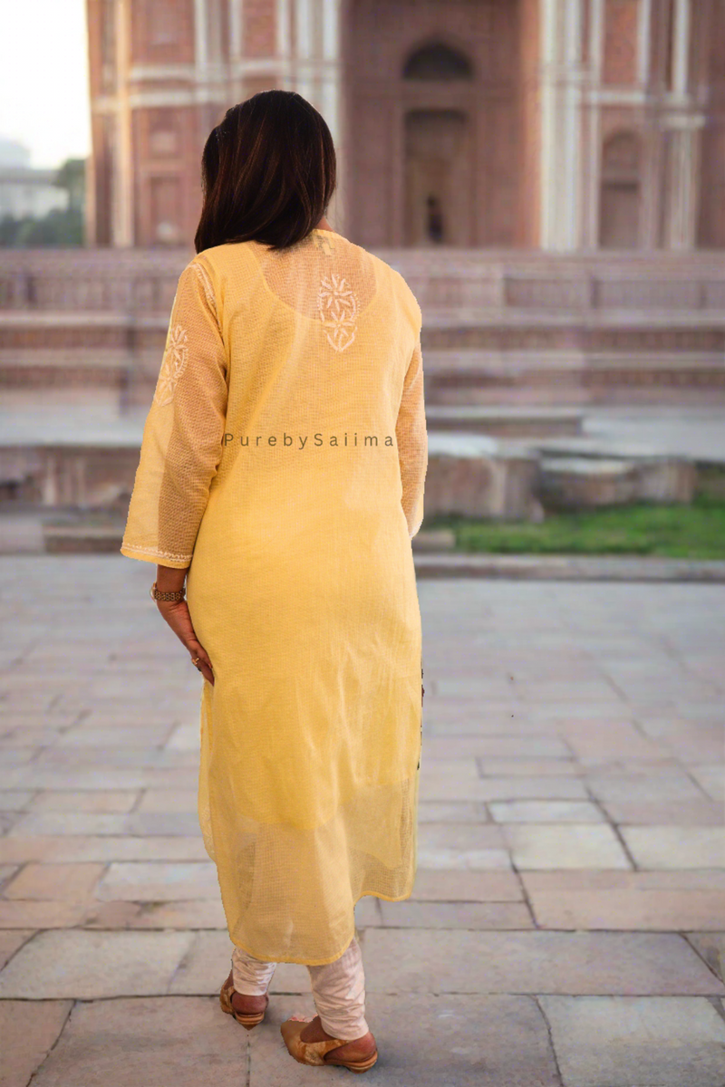 Soft Yellow Kurta-Dupatta.