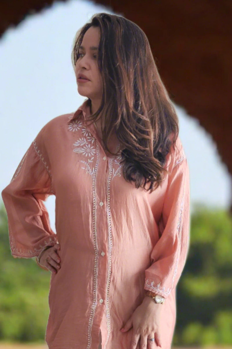 Copper Luxe Chanderi-Silk