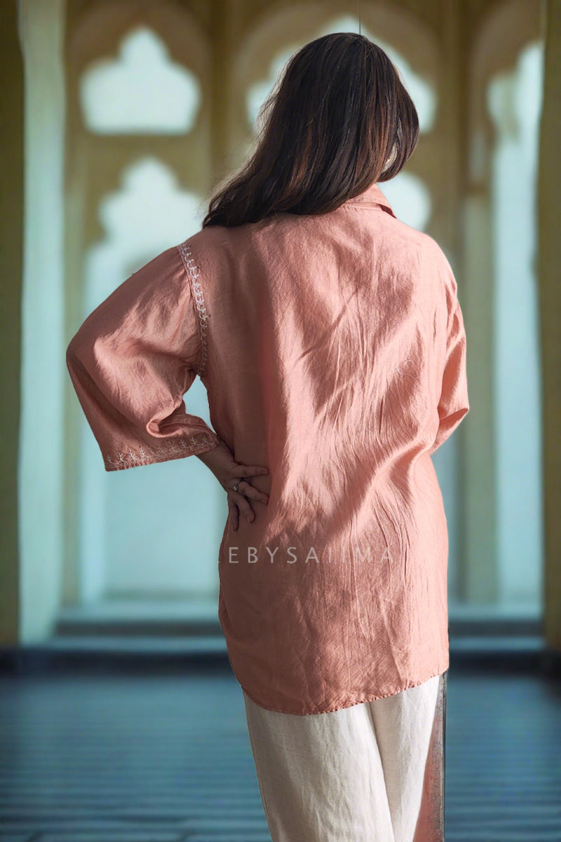 Copper Luxe Chanderi-Silk