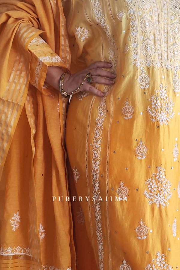 Sarso Chanderi- Silk