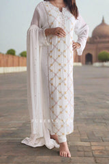 Ivory Noor, Chiffon- Gorgette.