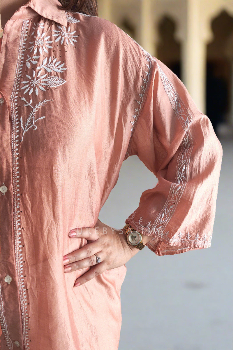 Copper Luxe Chanderi-Silk