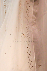 Ivory- Gold Organza-Silk