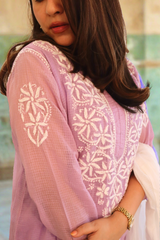 Lavender Kurta-Dupatta.