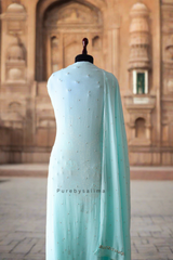 Firoza-Gold Gorgette- Silk