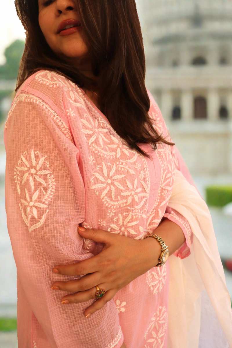 Soft Pink Kurta-Dupatta.